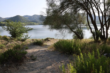 Mountain lake landscape. High quality photo