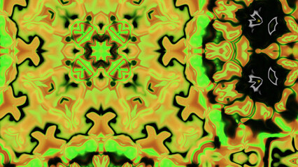 Abstract Radiant Burst with Soft Grain Texture, Symmetrical Glow Pattern in Psychedelic Style, Radiating Circular Abstract with Subtle Noise, Kaleidoscopic Starburst with Gradient Flow