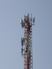 Advanced HighTech Communication Equipment Installed on the Tower for Enhanced Connectivity