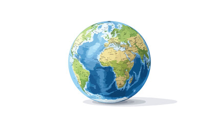 Fototapeta premium Global Map Icon Illustration