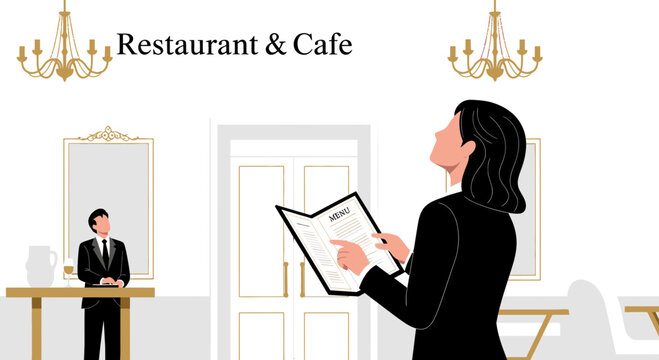 Elegant Restaurant Ambiance With Guests And Luxurious Interior Design Elements