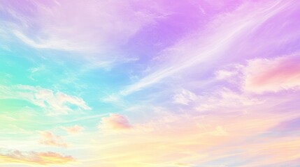 Pastel cloudscape at sunrise or sunset