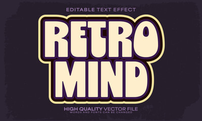 Retro vintage text effect, editable text effect and 80s 3d font style bold shadow neon poster design