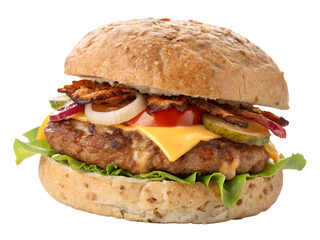 hamburger isolated on white
