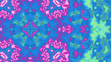 Abstract Radiant Burst with Soft Grain Texture, Symmetrical Glow Pattern in Psychedelic Style, Radiating Circular Abstract with Subtle Noise, Kaleidoscopic Starburst with Gradient Flow