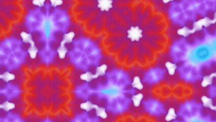 Obraz premium Abstract Radiant Burst with Soft Grain Texture, Symmetrical Glow Pattern in Psychedelic Style, Radiating Circular Abstract with Subtle Noise, Kaleidoscopic Starburst with Gradient Flow