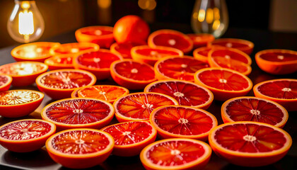 red oranges abstract background