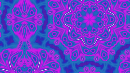 Abstract Radiant Burst with Soft Grain Texture, Symmetrical Glow Pattern in Psychedelic Style, Radiating Circular Abstract with Subtle Noise, Kaleidoscopic Starburst with Gradient Flow