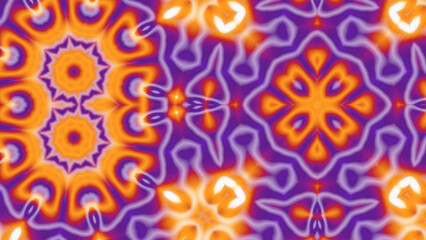 Abstract Radiant Burst with Soft Grain Texture, Symmetrical Glow Pattern in Psychedelic Style, Radiating Circular Abstract with Subtle Noise, Kaleidoscopic Starburst with Gradient Flow