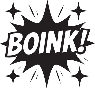 Explosion Comic Style Boink Sound Effect with Sparkle Stars