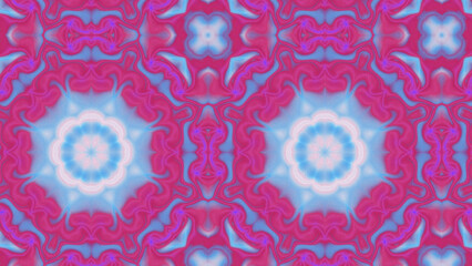 Abstract Radiant Burst with Soft Grain Texture, Symmetrical Glow Pattern in Psychedelic Style, Radiating Circular Abstract with Subtle Noise, Kaleidoscopic Starburst with Gradient Flow