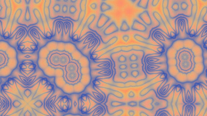 Abstract Radiant Burst with Soft Grain Texture, Symmetrical Glow Pattern in Psychedelic Style, Radiating Circular Abstract with Subtle Noise, Kaleidoscopic Starburst with Gradient Flow
