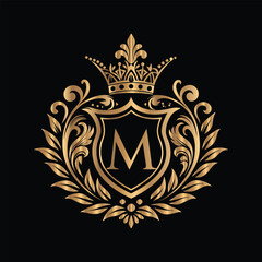 Fototapeta premium Vector set of gold vintage frames. Elegant element for design in Eastern style, place for text. Floral golden border. Lace illustration for invitations and greeting cards.