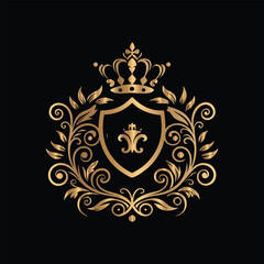 Vector set of gold vintage frames. Elegant element for design in Eastern style, place for text. Floral golden border. Lace illustration for invitations and greeting cards.