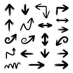Quality full Hand drawn arrow mark icons vector set