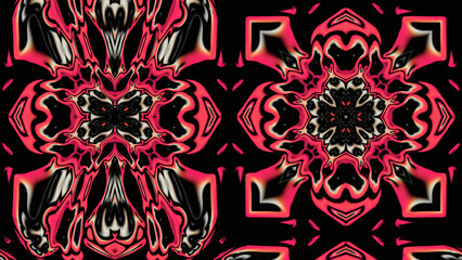 Abstract Radiant Burst with Soft Grain Texture, Symmetrical Glow Pattern in Psychedelic Style, Radiating Circular Abstract with Subtle Noise, Kaleidoscopic Starburst with Gradient Flow