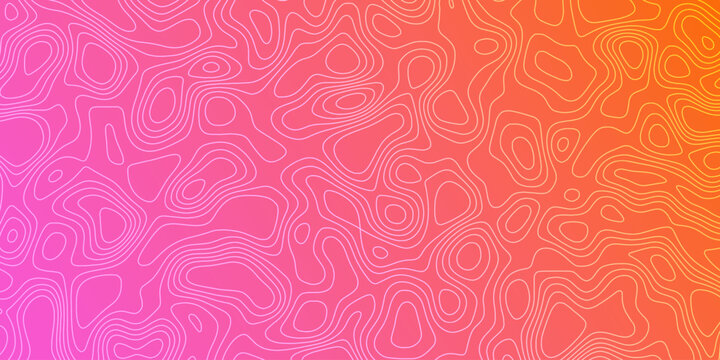 Colorful abstract design featuring layered contour lines against a gradient background