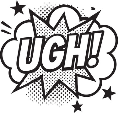 Ugh! Comic Book Sound Effect Illustration