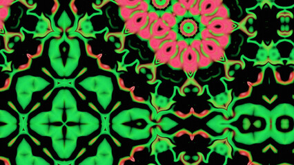 Abstract Radiant Burst with Soft Grain Texture, Symmetrical Glow Pattern in Psychedelic Style, Radiating Circular Abstract with Subtle Noise, Kaleidoscopic Starburst with Gradient Flow