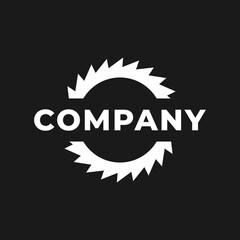 saw blade logo design, symbol, icon, vector, industry, vintage, wood sawing logo, carpentry	