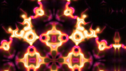 Abstract Radiant Burst with Soft Grain Texture, Symmetrical Glow Pattern in Psychedelic Style, Radiating Circular Abstract with Subtle Noise, Kaleidoscopic Starburst with Gradient Flow