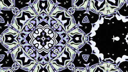 Abstract Radiant Burst with Soft Grain Texture, Symmetrical Glow Pattern in Psychedelic Style, Radiating Circular Abstract with Subtle Noise, Kaleidoscopic Starburst with Gradient Flow