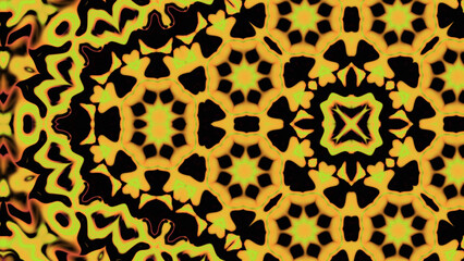 Abstract Radiant Burst with Soft Grain Texture, Symmetrical Glow Pattern in Psychedelic Style, Radiating Circular Abstract with Subtle Noise, Kaleidoscopic Starburst with Gradient Flow