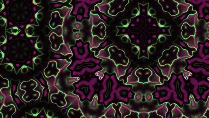 Abstract Radiant Burst with Soft Grain Texture, Symmetrical Glow Pattern in Psychedelic Style, Radiating Circular Abstract with Subtle Noise, Kaleidoscopic Starburst with Gradient Flow