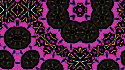 Abstract Radiant Burst with Soft Grain Texture, Symmetrical Glow Pattern in Psychedelic Style, Radiating Circular Abstract with Subtle Noise, Kaleidoscopic Starburst with Gradient Flow