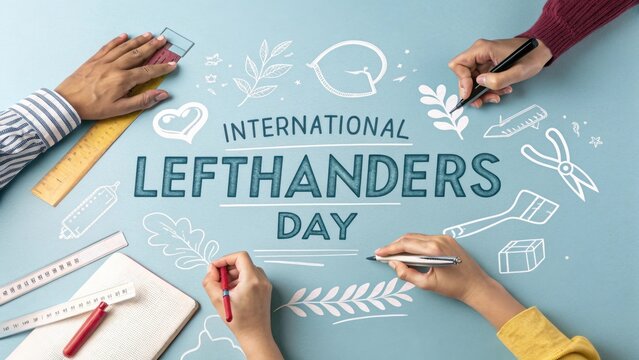 International lefthanders day celebration ideas and fun facts about left handed people and drawing