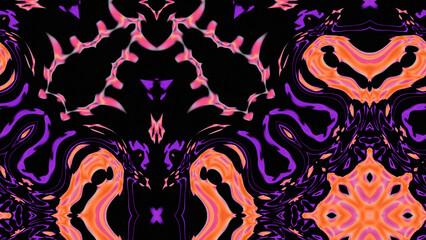 Abstract Radiant Burst with Soft Grain Texture, Symmetrical Glow Pattern in Psychedelic Style, Radiating Circular Abstract with Subtle Noise, Kaleidoscopic Starburst with Gradient Flow