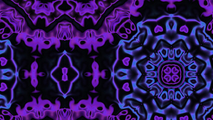 Abstract Radiant Burst with Soft Grain Texture, Symmetrical Glow Pattern in Psychedelic Style, Radiating Circular Abstract with Subtle Noise, Kaleidoscopic Starburst with Gradient Flow