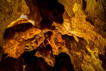 Formations in a large dry cave in central Arizona