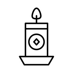 Obraz premium candlelight flame birthday