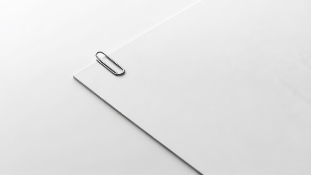Blank paper with clip