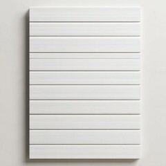 Vertical white wooden board on a light background with several well-spaced horizontal lines, ready for adding names. Clean and minimalist style.