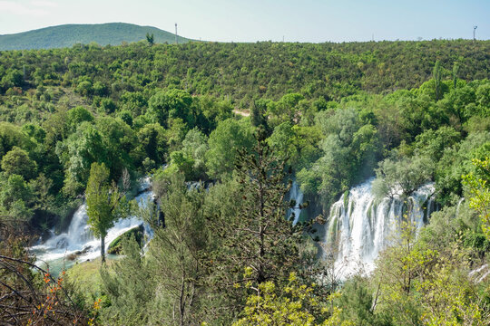 beautiful Kravica waterfall in Trebizat river, in Bosnia and Herzegovina, Southeast Europe