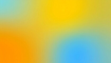 Obraz premium Soft gradient abstract background with vibrant yellow, orange, and blue hues creating a modern and smooth color transition.