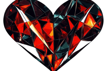 Crystalline Heart Reflects Emotions, Geometric Shape Adds Art and Design