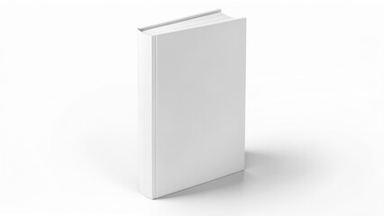 Naklejka premium Blank white book on white background (1)