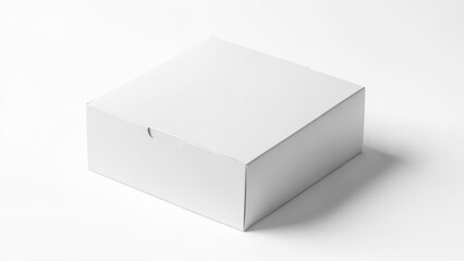 Naklejka premium Blank white box on white background (3)