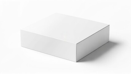 Naklejka premium Blank white box on white background (15)