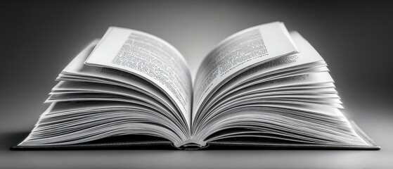 Open book with visible pages showcasing text