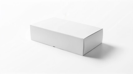 Fototapeta premium Blank white box on white background
