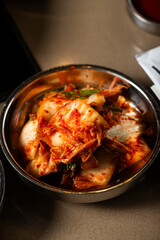 Asian kimchi in a bowl