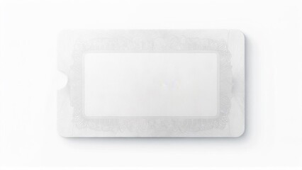 Blank white card packaging