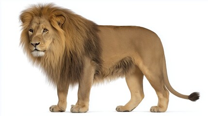 Majestic lion with golden mane and powerful regal expression 4K Seamless loop animation