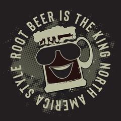 vector illustration of beer mug . t shirt graphics. T shirt graphics. print	