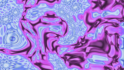 Obraz premium Fluid Marble Texture with Organic Flow, Abstract Liquid Pattern with Wavy Structure, Melted Surface Design with Soft Transitions, Psychedelic Swirl Texture with Marble Effect