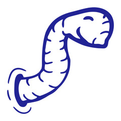 Worm Wormhole Side Hole Happy Cute Comic Smile